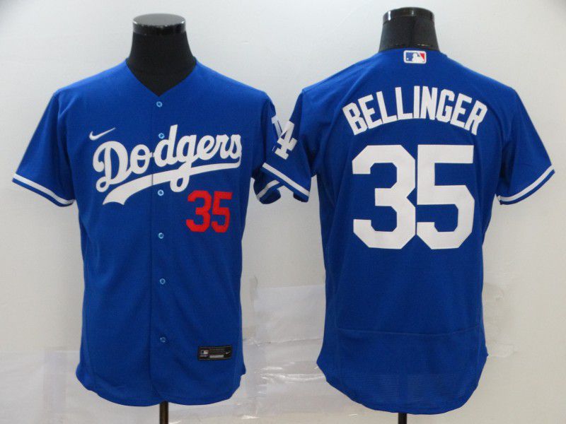 Men Los Angeles Dodgers #35 Bellinger Blue Elite Nike Elite MLB Jerseys